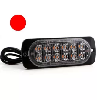18073 12LED-es stroboszkóp PIROS - E jel - 12-24V