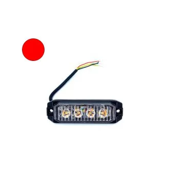 18097 4LED-es stroboszkóp PIROS- E jel - 12-24V