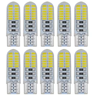 SMD-T10-3024SMD 10db-os SZILIKON - fehér - 12V CANBUS