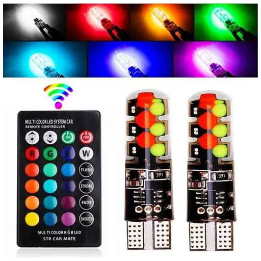 12V T10-RGB Led távirányítós