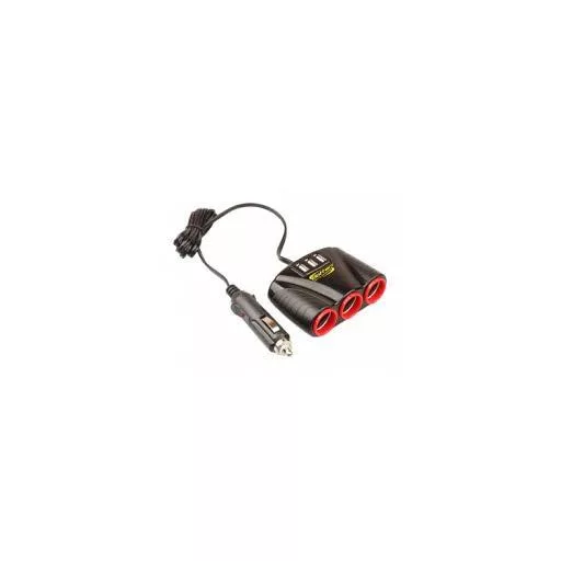 Szivargyújtó, USB elosztó 12/24V 3x1A