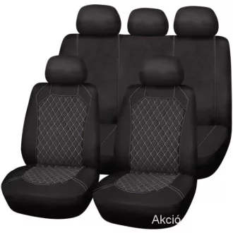   Üléshuzat Univerzális szett SPIDERWEB szteppelt trapéz varrással 10030 szürke cérna