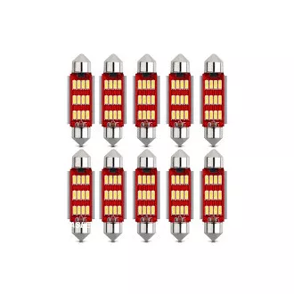   SMD-ROOF-10SMD-39 - 10db-os 39MM Szofita Led 12V hűtőbordás CANBUS