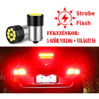 5 X Villog SMD-1157-9SMD 21/5W - fehér -STROBE- 12V