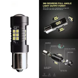 SMD- 1156-3030-21SMD 2db-os 21W - fehér - 12-80V CANBUS