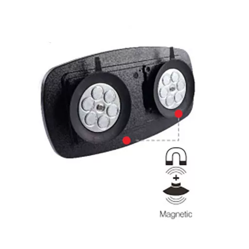 23039 LED Sárga tetővillogó/mini fényhíd mágneses - 10 Funkciós - 12/24V LTF-60S Amber E9