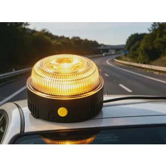   Gigowatt V16 Autós vészjelző lámpa – Sárga/Fehér mágneses - Elemes