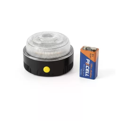 Gigowatt V16 Autós vészjelző lámpa – Sárga/Fehér mágneses - Elemes