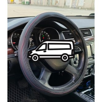 Műbőr kormányvédő 40cm fekete-piros 2395-40