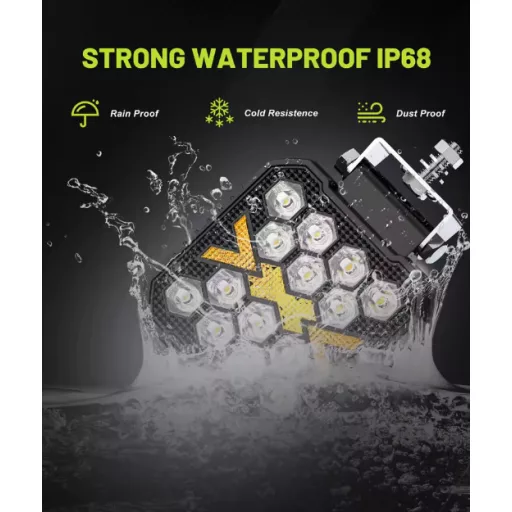 "E" Jeles LED-es Munkalámpa – Index funkcióval 12–48V 20W