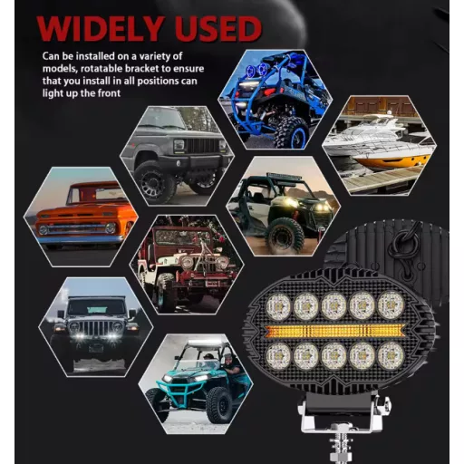 2DB-os "E" Jeles LED-es Munkalámpa – Index funkcióval 12–60V 22W