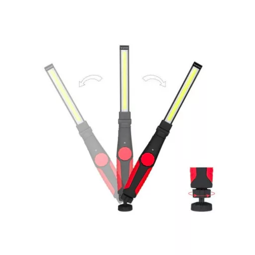 A27037 W55 Mágneses, Újratölthető, LED Zseblámpa-Munkalámpa 1800mah