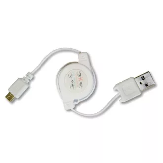 Autós töltő USB 2.0 A/M - micro B/M 0,8M hosszabbító
