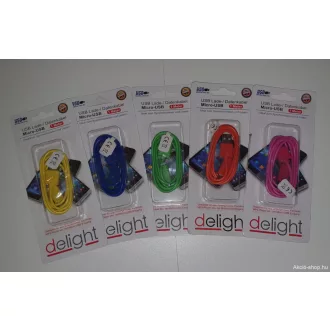 USB-Mikro USB adatkábel 1 M színes