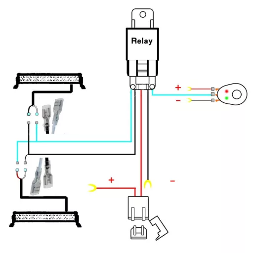 Autós Reflektor, Munkalámpa, DRL kapcsoló szett 12V 100Watt