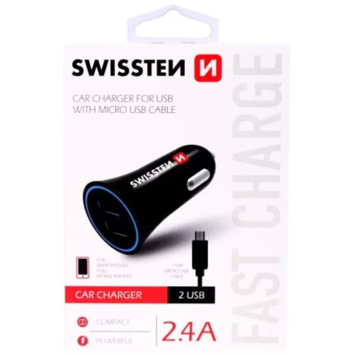 Swissten Szivargyújtóba Való USB-s Töltő