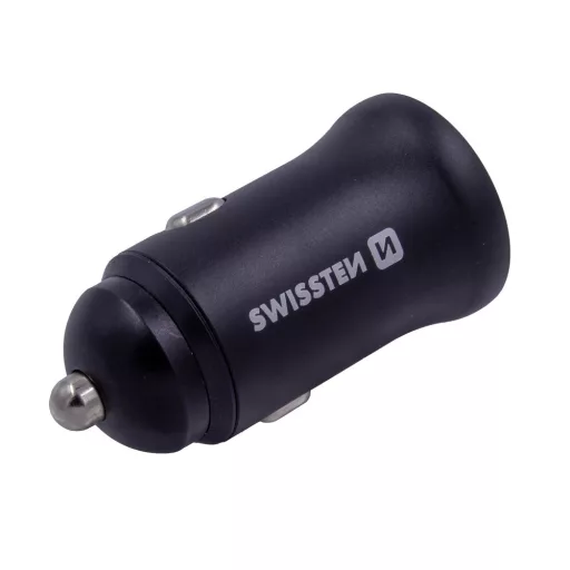 SWISSTEN Szivargyújtós USB Gyorstöltő - QC3.0/PD3.0 - USB-A/USB-C - 36W - 12/24V