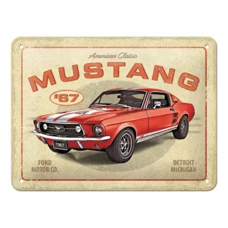 Fémtábla Dekoráció, Ford Mustang, 15x20cm