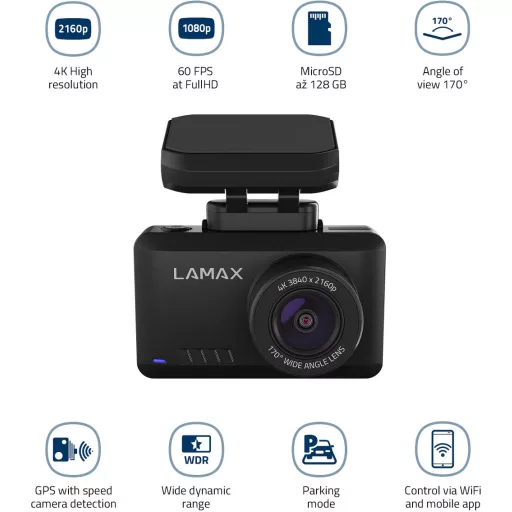 Lamax T10 4K-s Autós Kamera