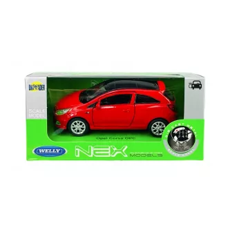 Welly Dobozos Modell Autó Opel Corsa OPC Piros
