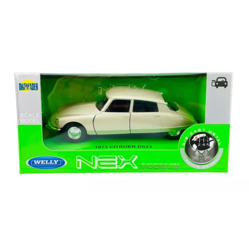 Welly Dobozos Modell Autó Citroen DS23 1973 Bézs