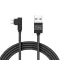 DELIGHT ADATKÁBEL USB-MICRO USB FEKETE 2A 2M 90° GAMER