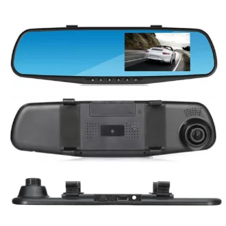 Visszapillantó+menetrögzítő kamera LCD