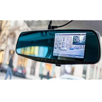 Visszapillantó+menetrögzítő kamera LCD