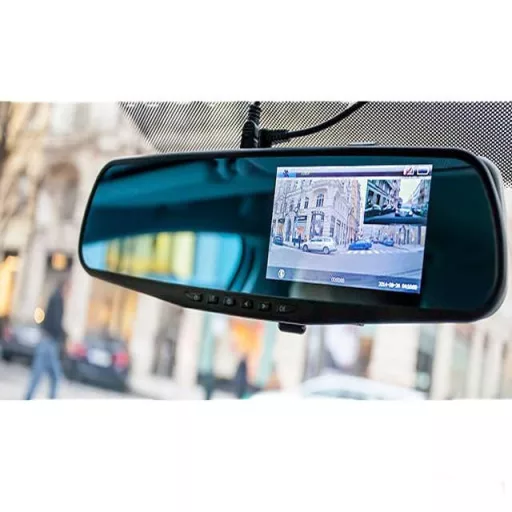 Visszapillantó+menetrögzítő kamera LCD