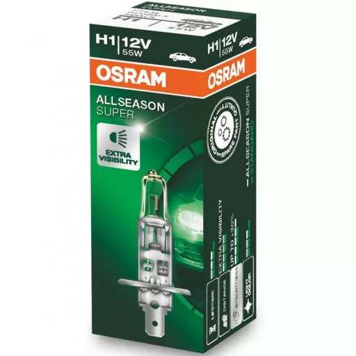 Osram ALLSEASON SUPER, Izzó H1 +30%, 55W - 12V
