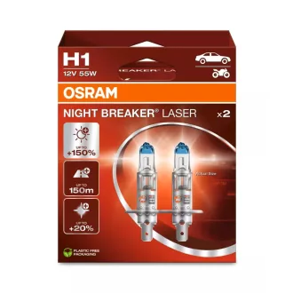   Osram Night Breaker Laser Next Gen. +150% izzó pár - H1 - 55W - 12V
