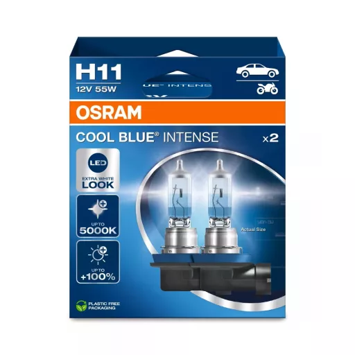 Osram CoolBlue Nextgen, Izzó H11 Párban, +100%, 55W - 12V