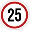 Sebesség korlátozó Matrica, 25-100Km, Nagy