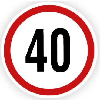 Sebesség korlátozó Matrica, 25-100Km, Nagy