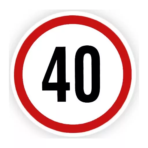 Sebesség korlátozó Matrica, 25-100Km, Nagy