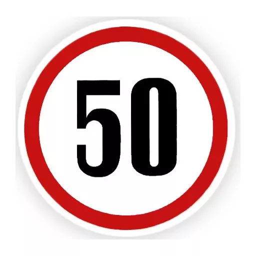 Sebesség korlátozó Matrica, 25-100Km, Nagy