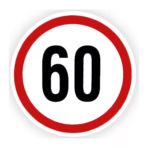 Sebesség korlátozó Matrica, 25-100Km, Nagy