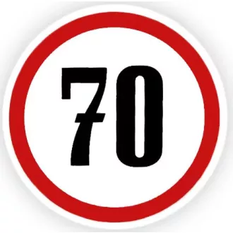Sebesség korlátozó Matrica, 25-100Km, Nagy
