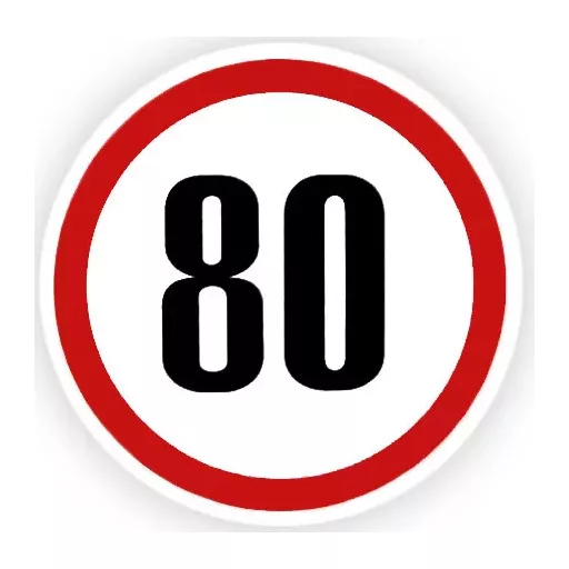 Sebesség korlátozó Matrica, 25-100Km, Nagy