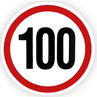 Sebesség korlátozó Matrica, 25-100Km, Nagy