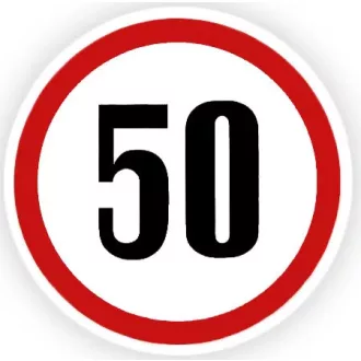 Sebességkorlátozó Matrica 25-130 Km Kicsi