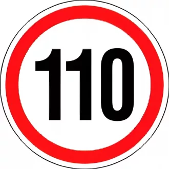 Sebességkorlátozó Matrica 25-130 Km Kicsi