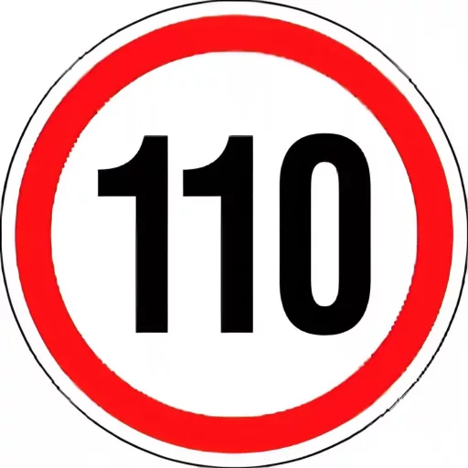 Sebességkorlátozó Matrica 25-130 Km Kicsi