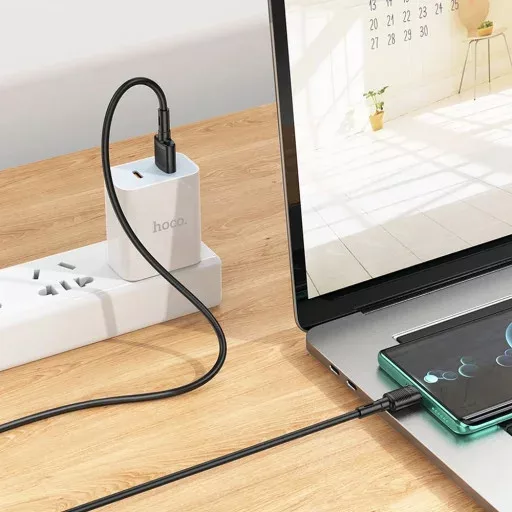 HOCO X83 USB adat- és töltőkábel USB Type-C 1 m fekete 2,4A