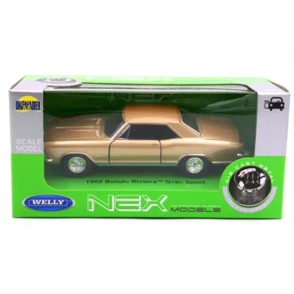   Welly Dobozos Modell Autó Buick Riviera Gran Sport 1965 Arany