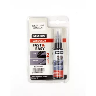 Maston Javító Stift, 2in1, Színtelen lakk, Metál, 12ml