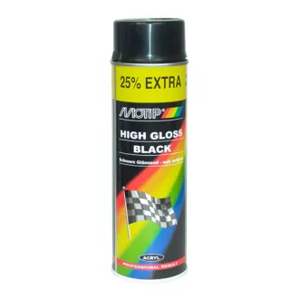 Motip Akril festék, Fekete, Fényes, 400 ml