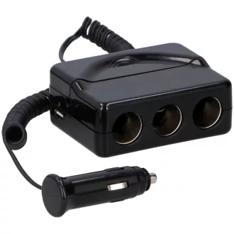 AllRide Szivargyújtó elosztó, 3-as, USB, 3A, 12/24V