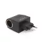 Adapter átalakító szivargyújtó 12V/ 230V Hálózati szivargyújtó aljzattal 500mA AC/DC
