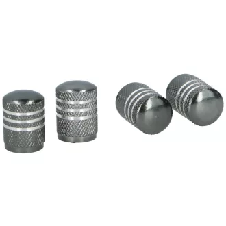 Dunlop Szelepsapka, ALU, Műanyag maggal, Szürke, 4db